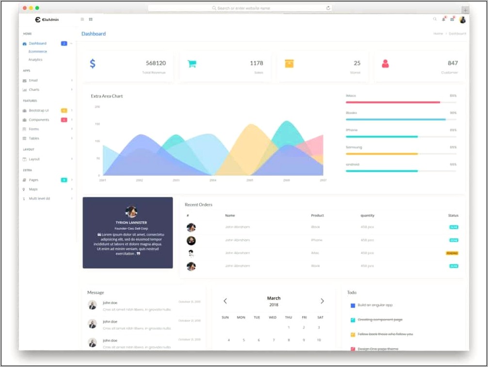 Light Bootstrap Dashboard Template Free Download