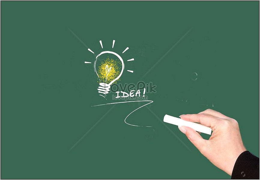 Light Bulbs On Blackboard Powerpoint Template Download