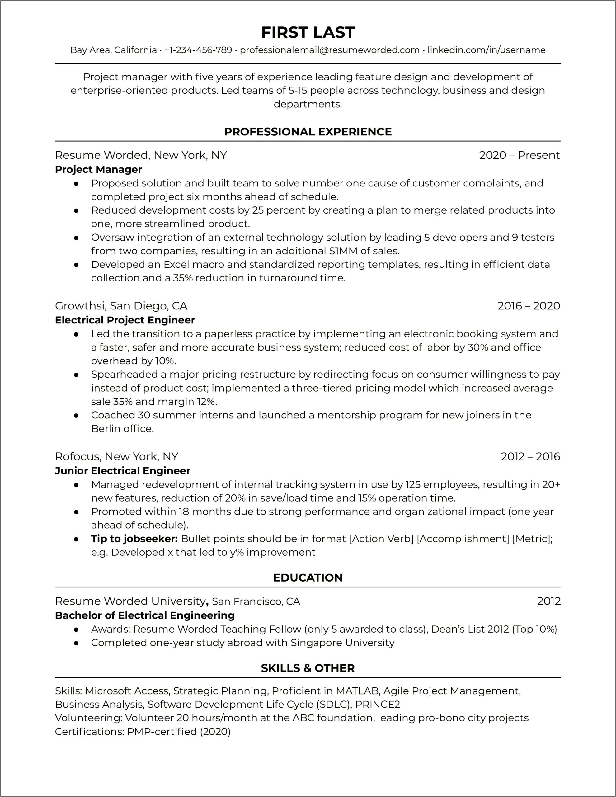 Listing Management Skills On Resume