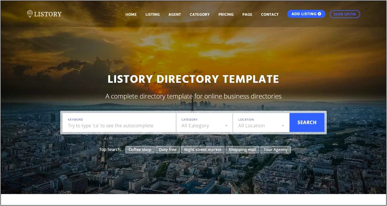 Locations Multipurpose Directory Template Free Download