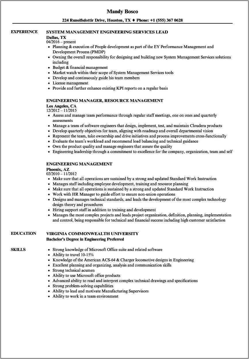 Locomotive Engineer Resume Job Description