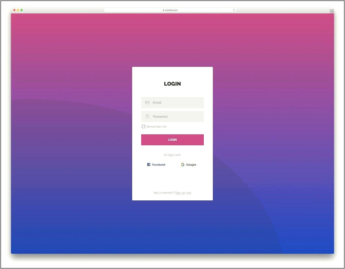 Login Page Template Html Free Download