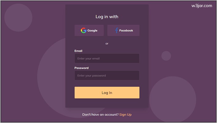 Login Panel Html Template Free Download