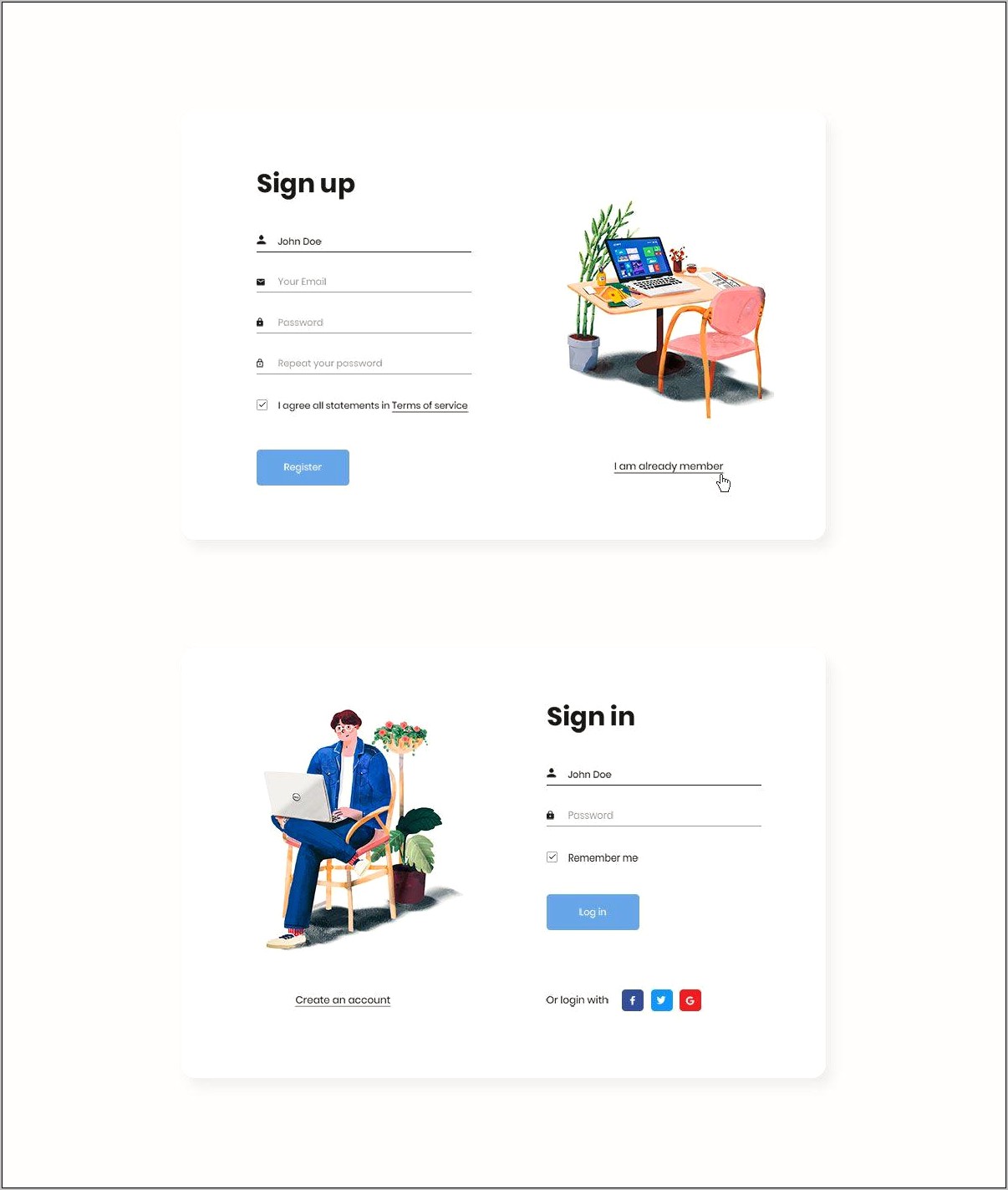 Login Signup Template Bootstrap Free Download