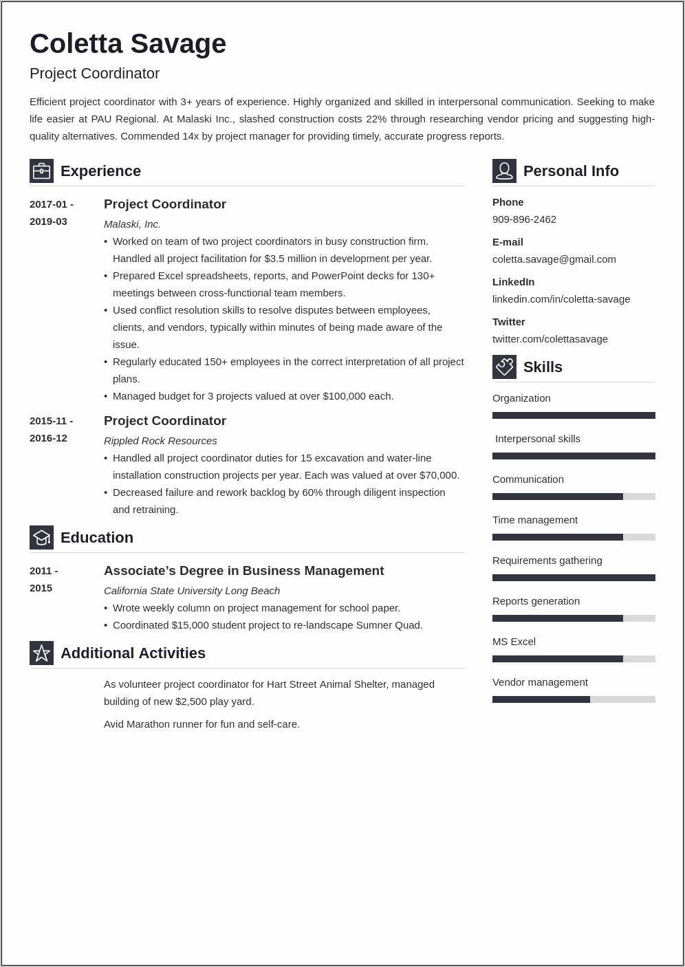 Logistics Coordinator Resume Job Hero