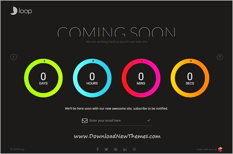 Loop Animated Coming Soon Countdown Template Download