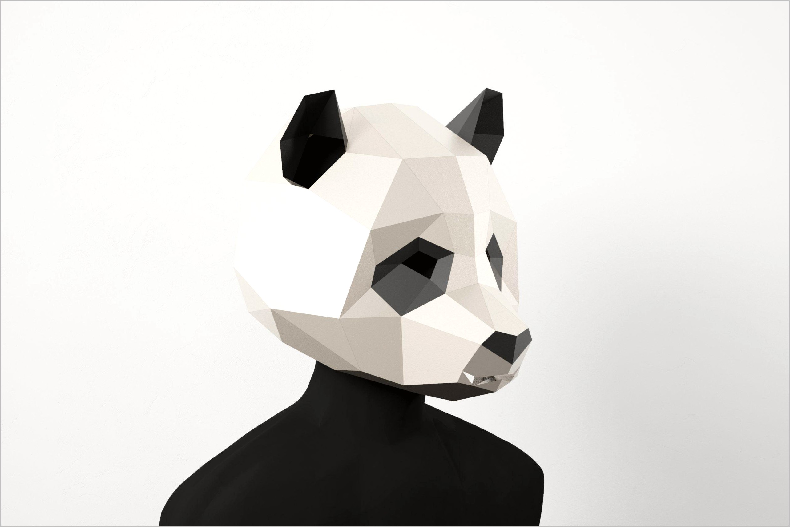 Low Poly Mask Template Free Download