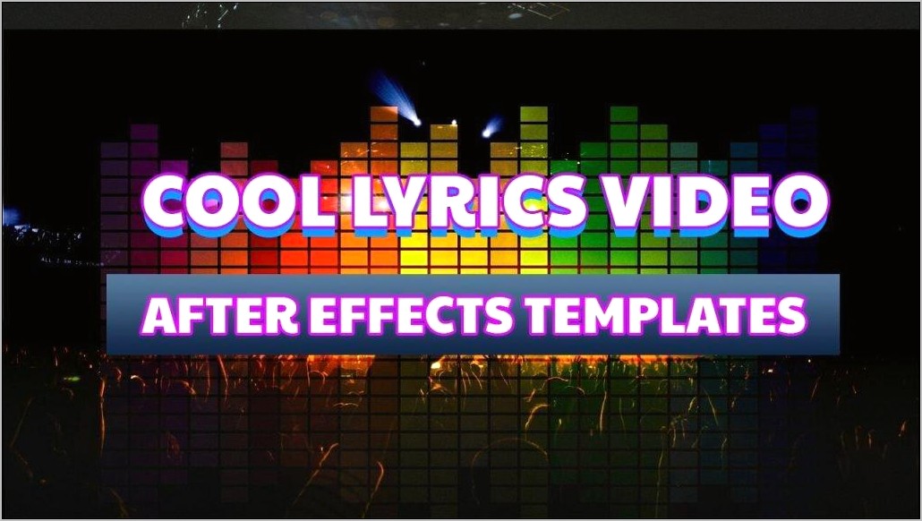 Lyric Titles After Effects Template Download