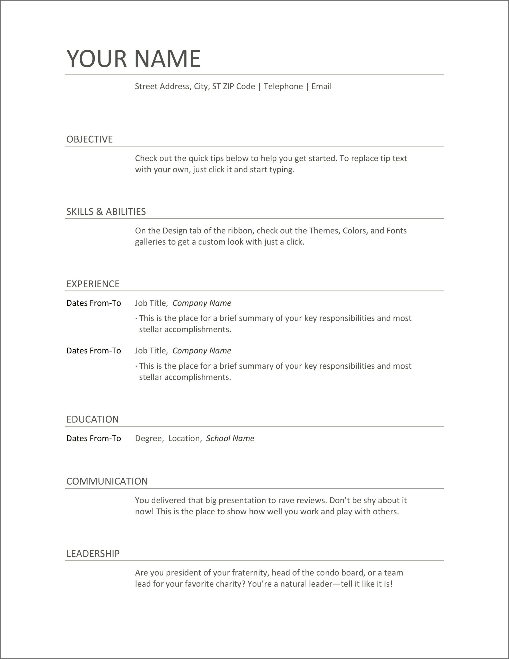 Made Up Jobs For Resume