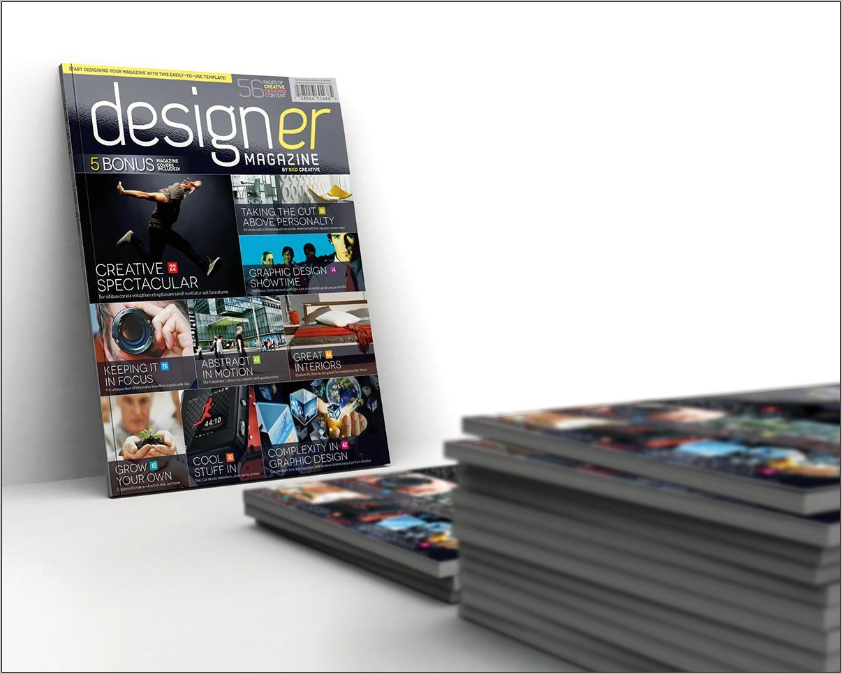 Magazine Template Indesign 56 Page Layout V2 Download