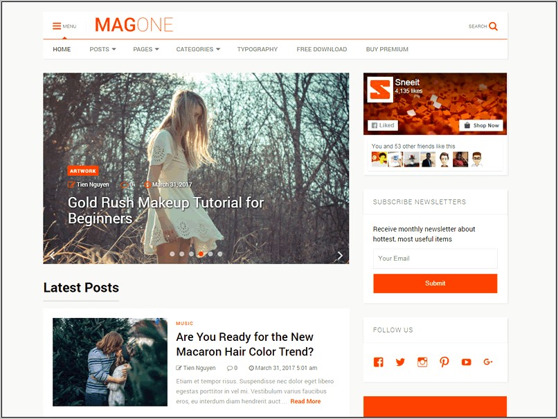 Magone Free Download For Blogger Template