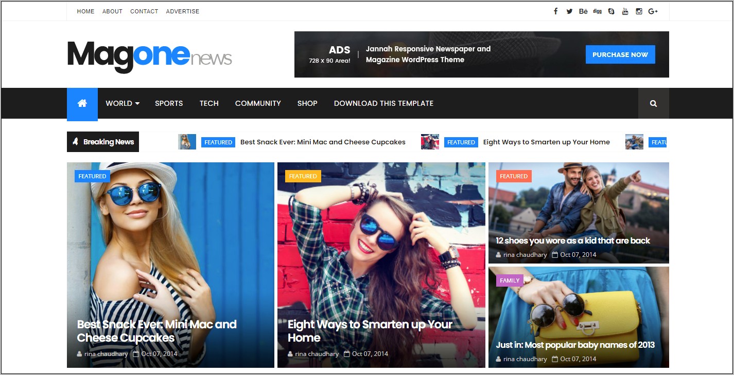 Magone Responsive Blogger Template Free Download