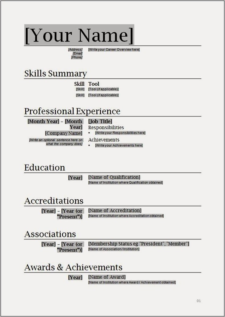 Make A Great Resume Free