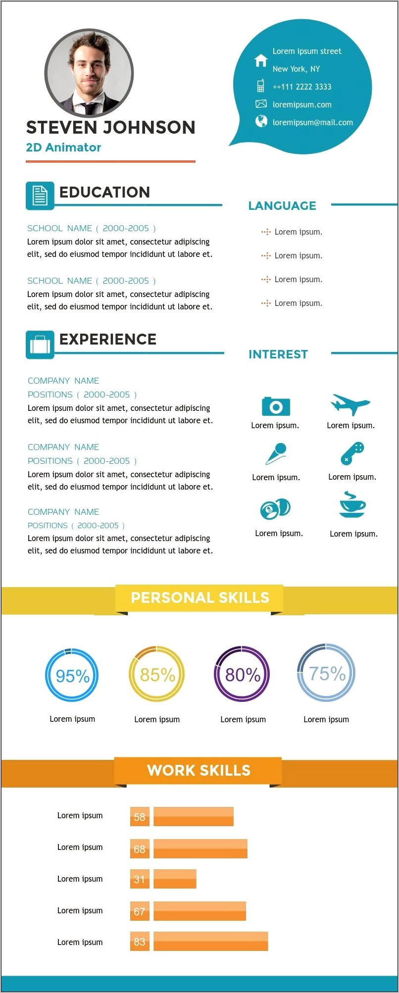 Make Infographic Resume Online Free