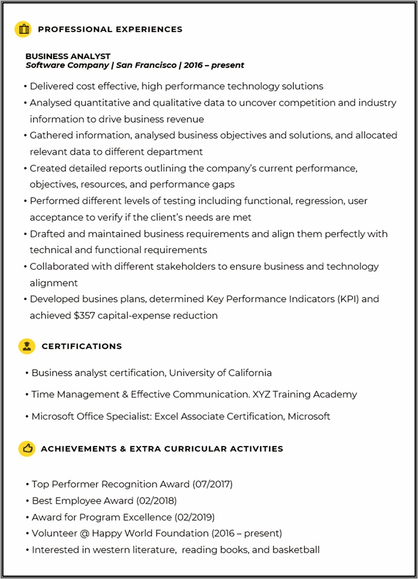 Management And Program Analyst Resume