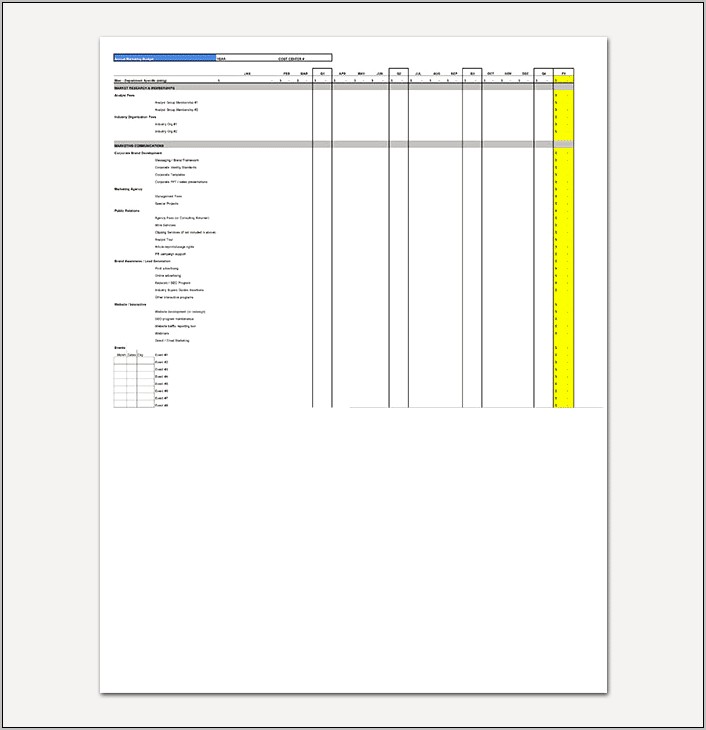 Marketing Budget Template Free Download Law