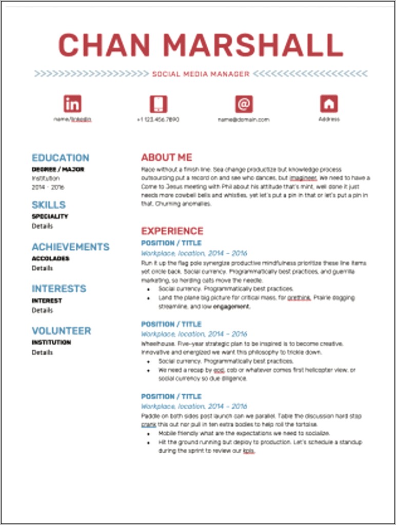 Marketing Manager Job Summary Resume