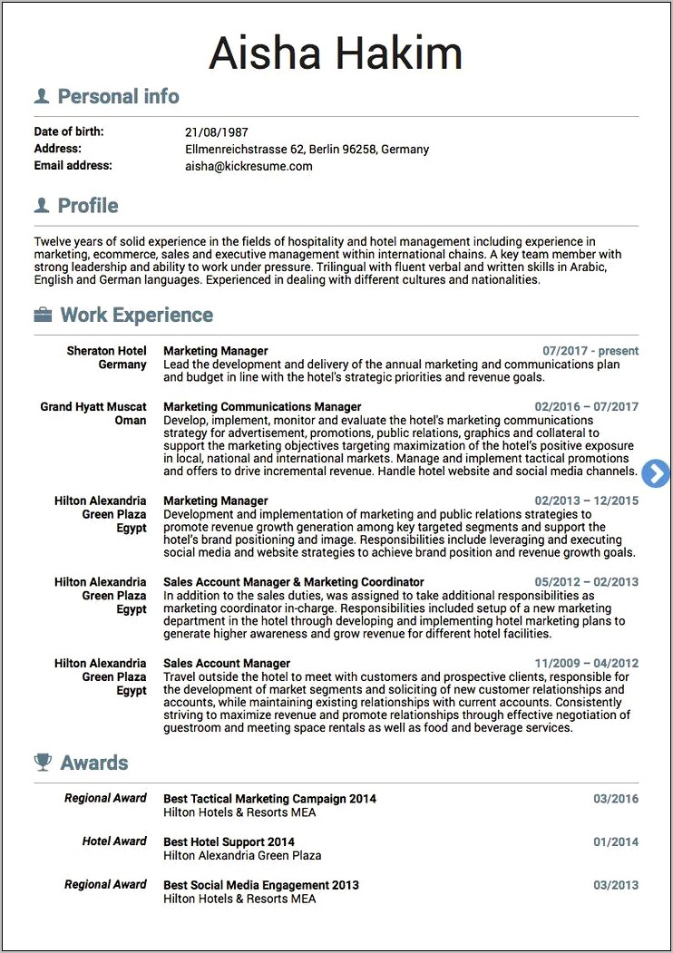 Marketing Manager Resume Examples 2016