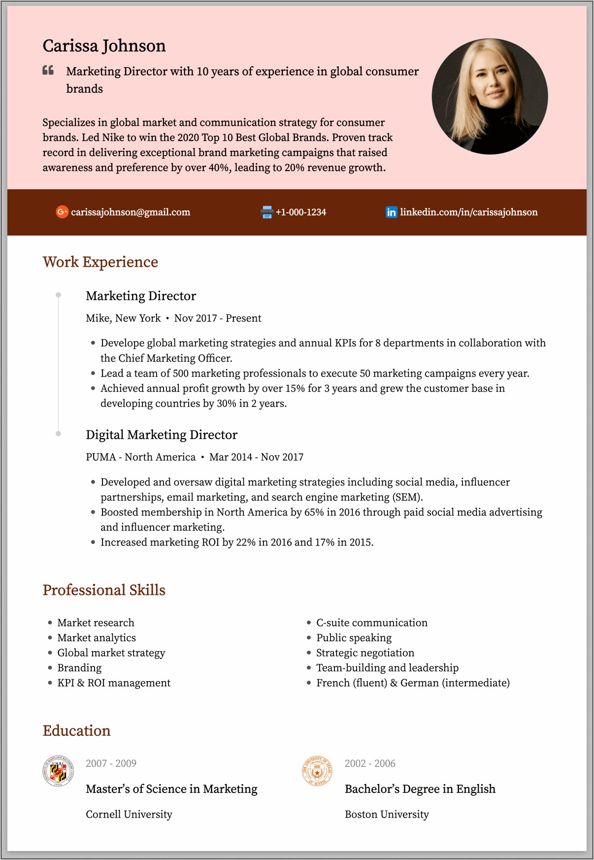 Marketing Objective Statement Resume Examples