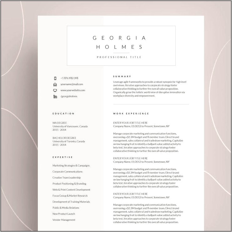 Marketing Resume Templates Free Download