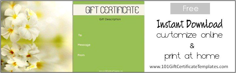 Massage Gift Certificate Templates Free Download