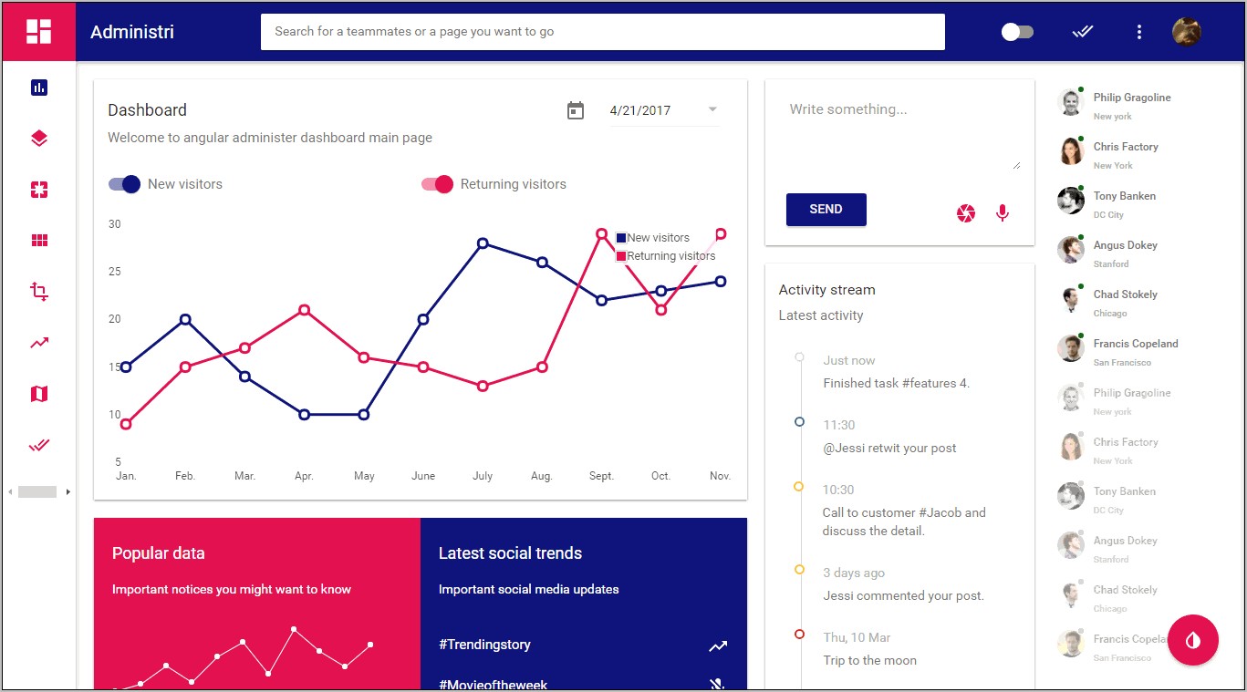 Material Angular Material Design Admin Template Download