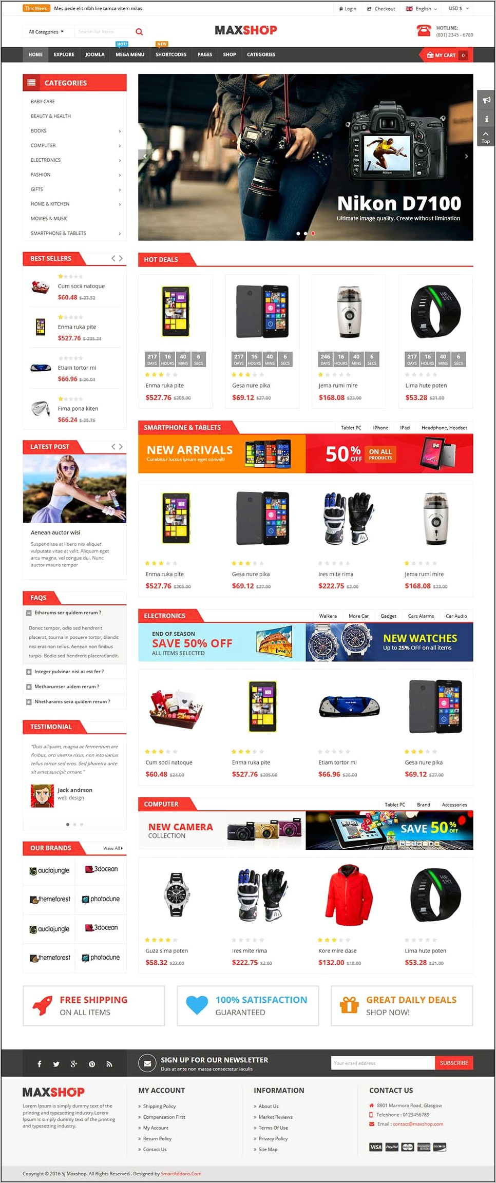 Maxshop Responsive Ecommerce Template Free Download