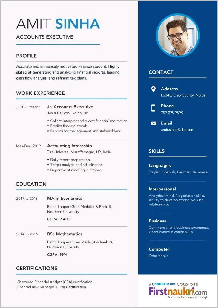 Mba Finance Resume Free Download