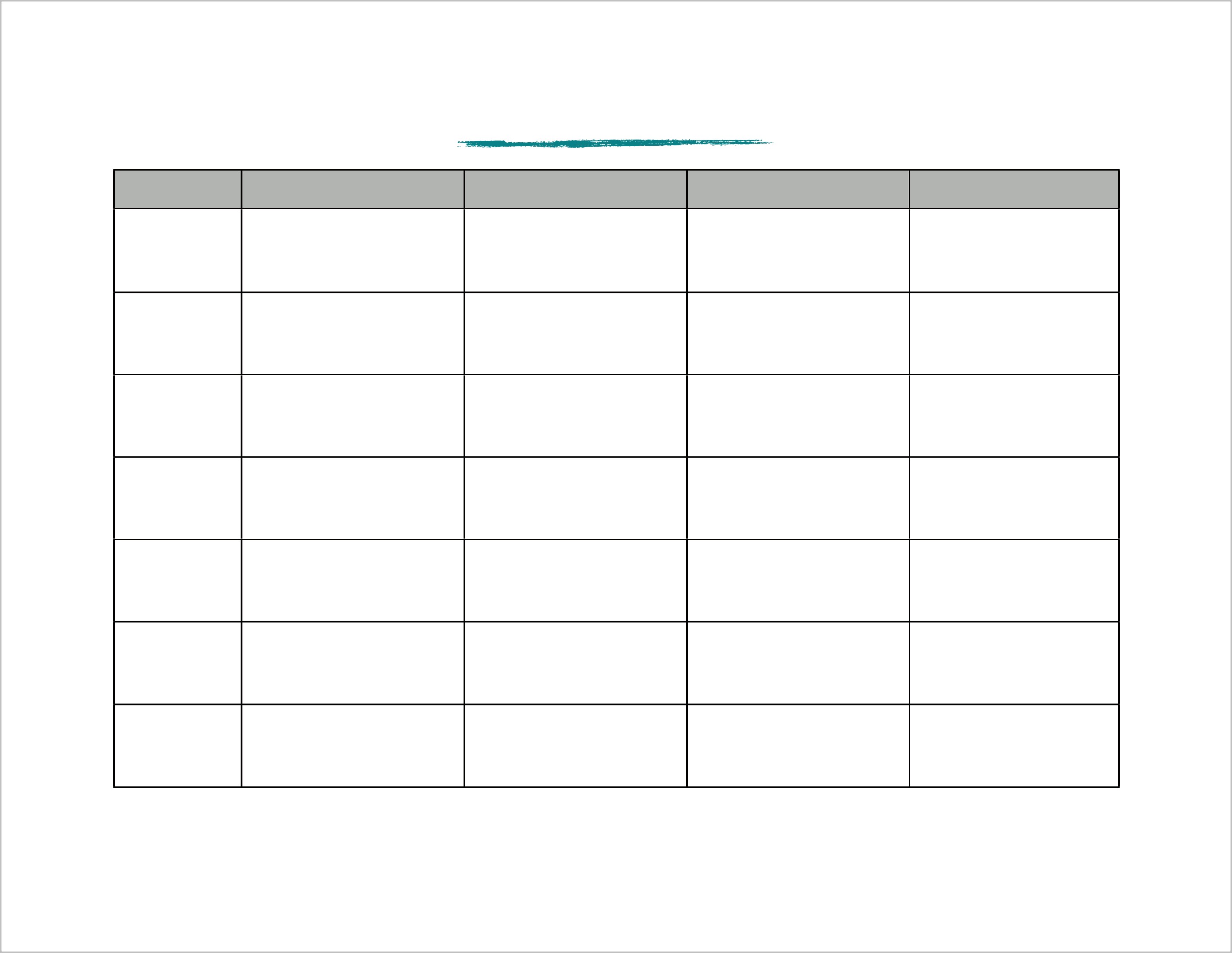 Meal Plan Chart Template Download Free