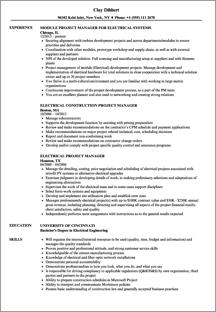 Mechanical Assistant Project Manager Resume