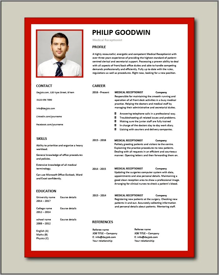 Medical Secretary Resume Samples 2014