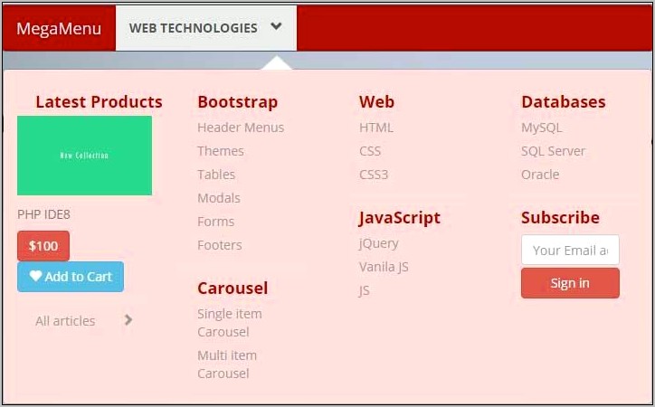 Mega Menu Html Template Free Download