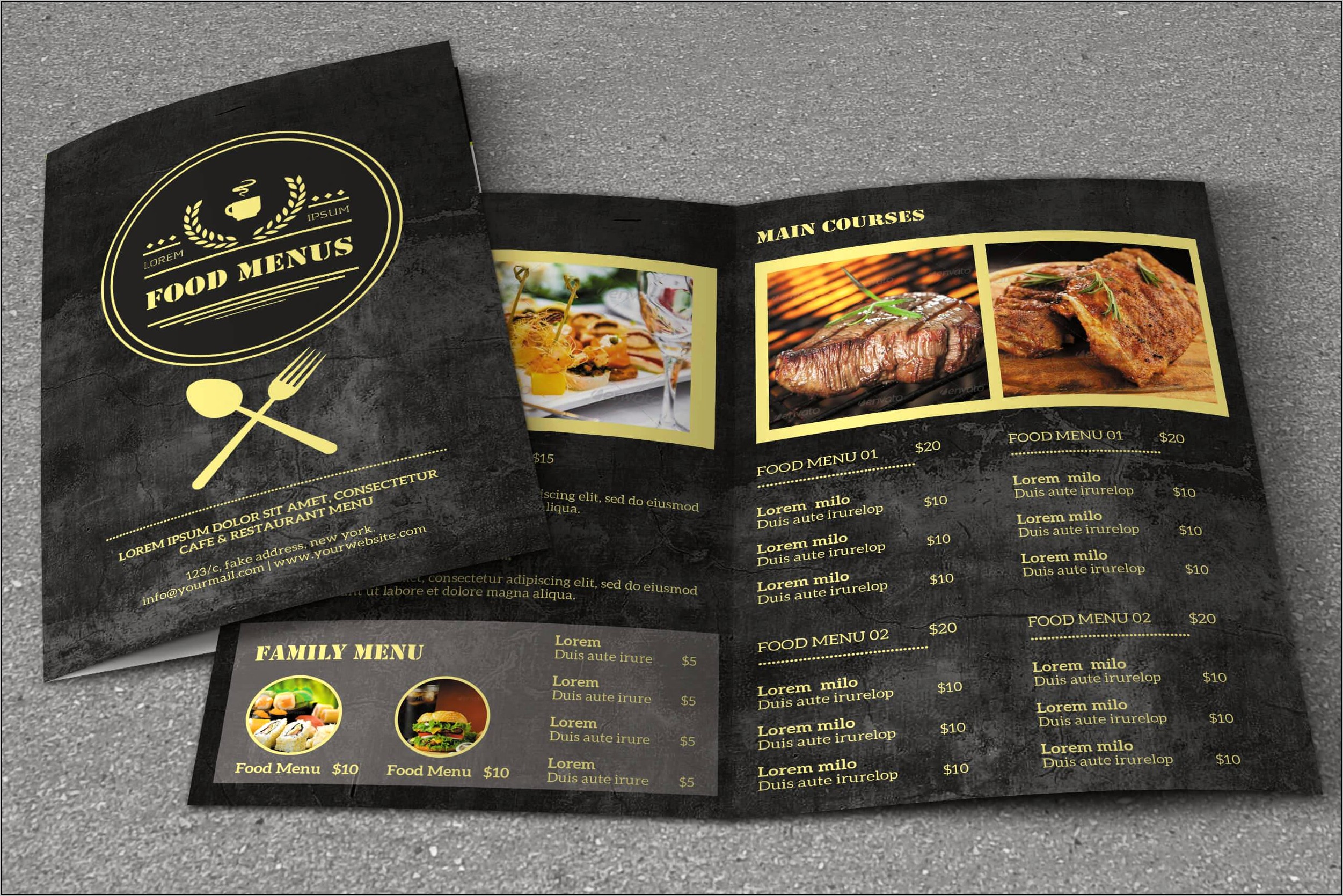 Menu Card Template Psd Free Download