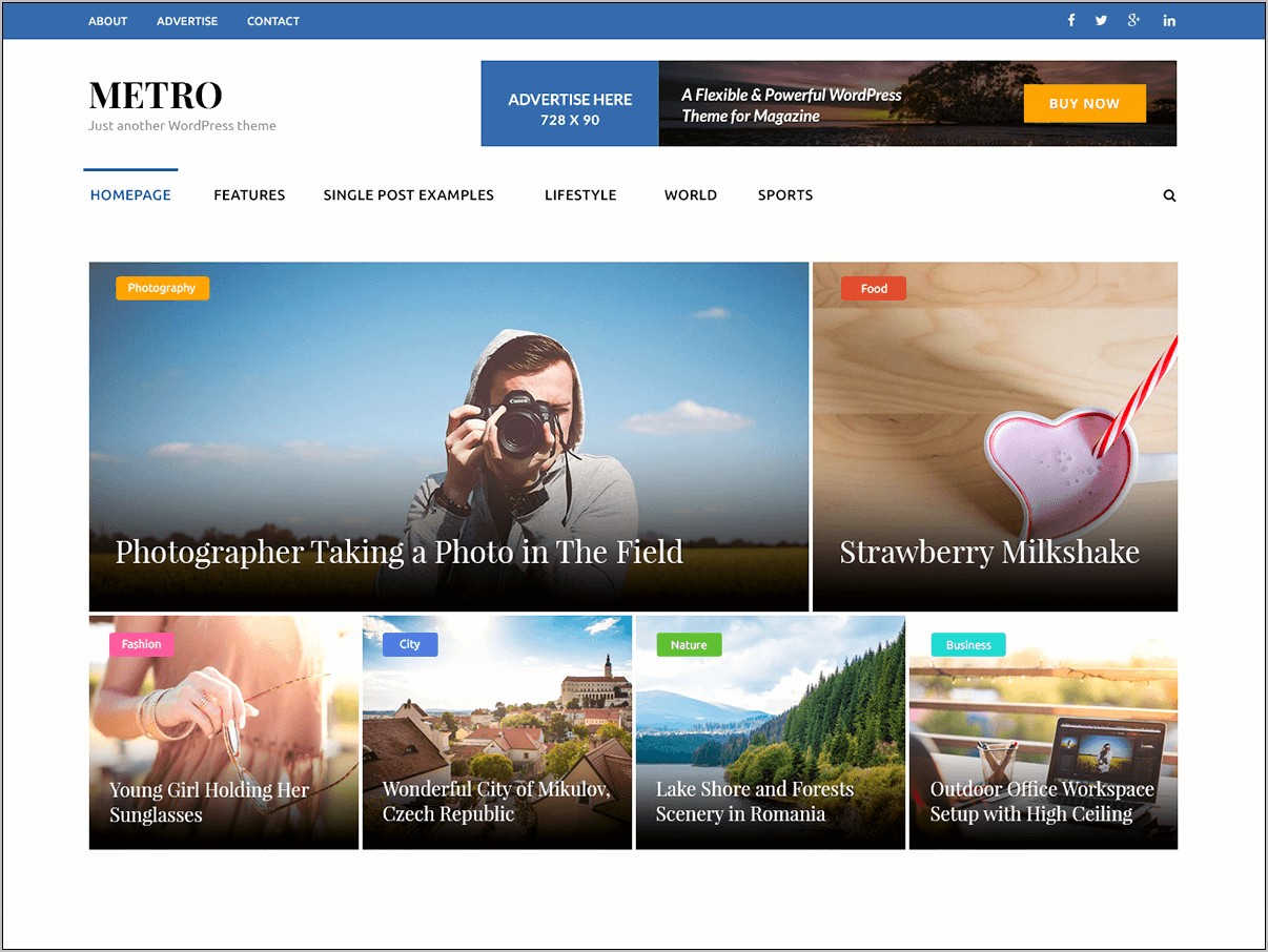 Metro Style Wordpress Template Free Download