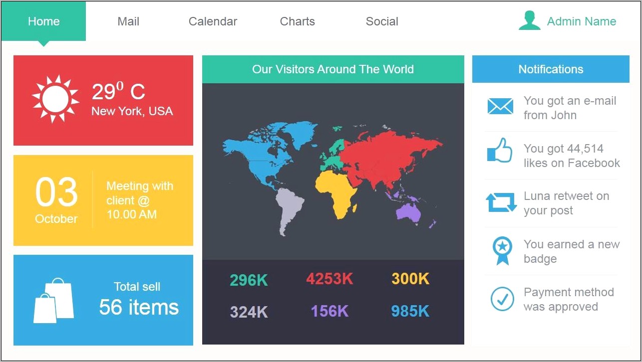 Metro Web Design Template Free Download