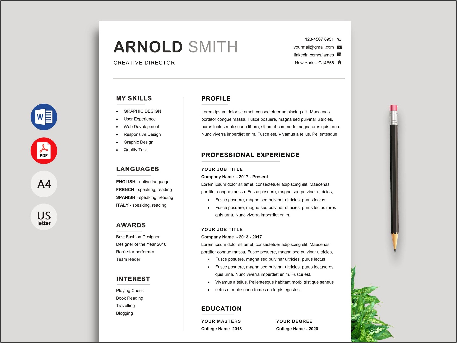 Microsift Word Free Resume Templates