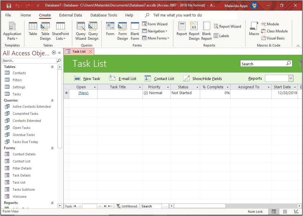 Microsoft Access 2007 Database Templates Download