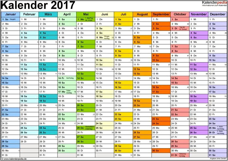 Microsoft Excel Calendar Template 2016 Download