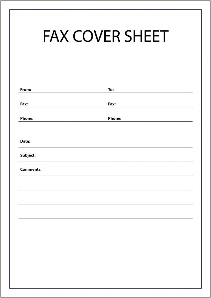 Microsoft Fax Cover Sheet Template Download