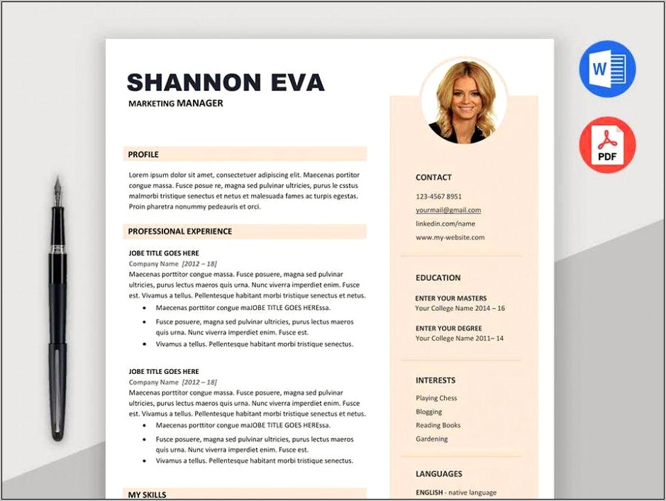 Microsoft Free Downlaodable Cv Resume