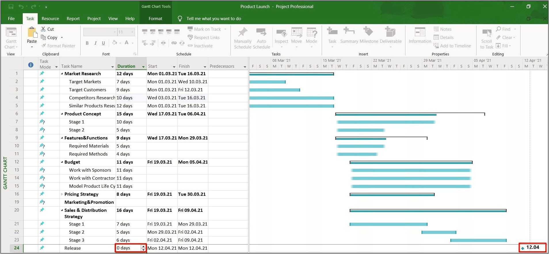 Microsoft Gantt Project Planner Template Download