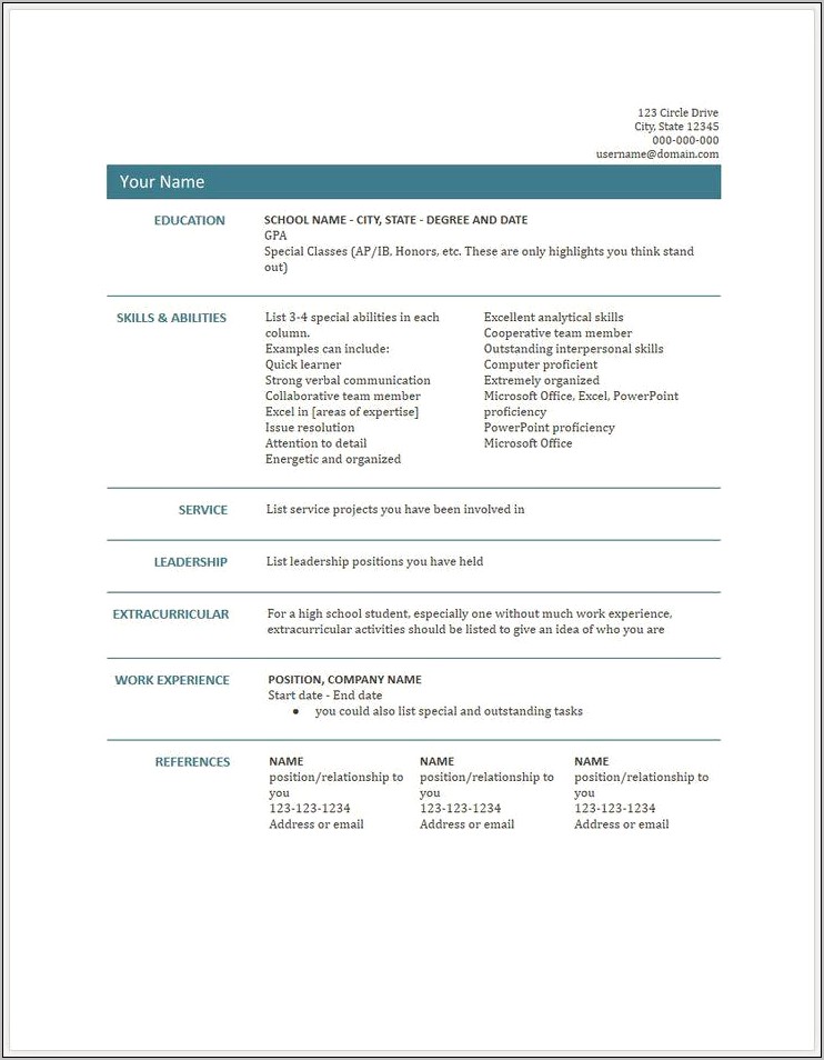 Microsoft Office Job Resume Templates