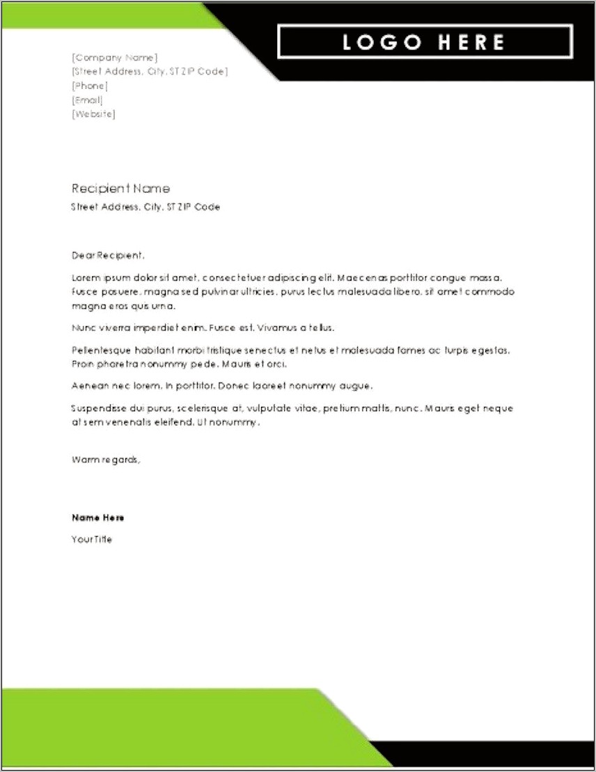 Microsoft Office Letterhead Templates For Word Download