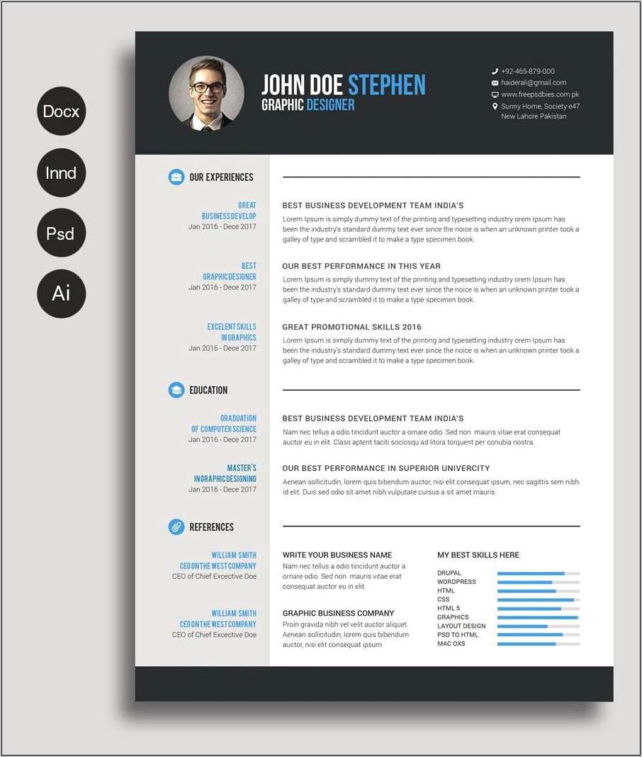 Microsoft Word Curriculum Vitae Template Download