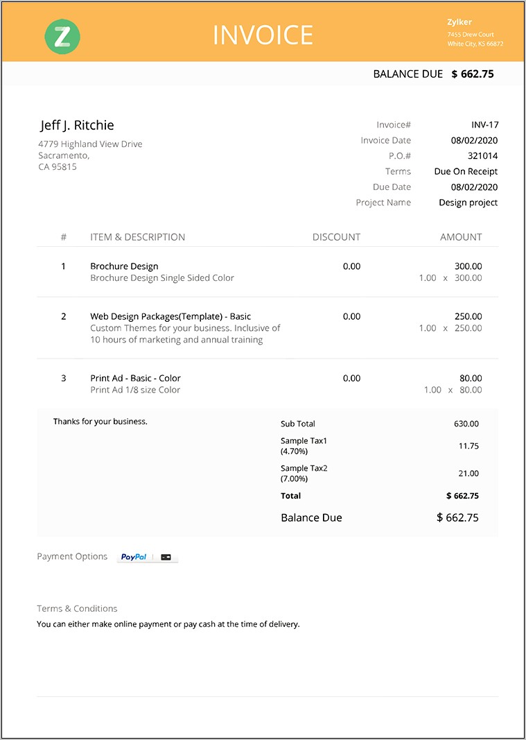 Microsoft Word Invoice Template Download Free