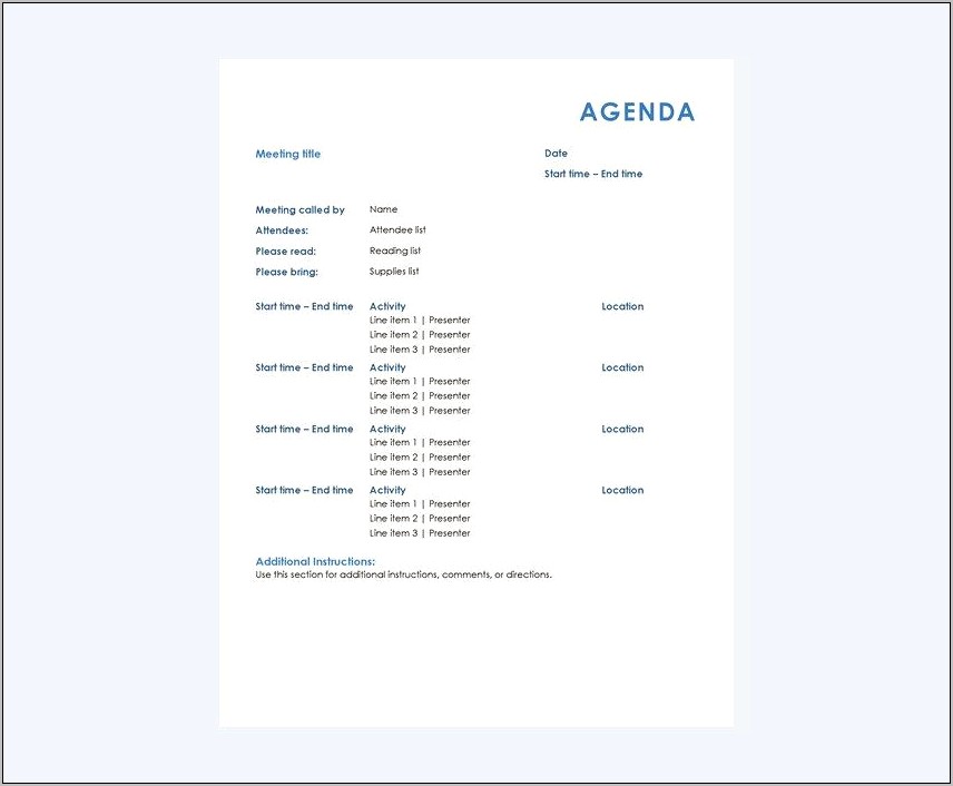 Microsoft Word Meeting Minutes Template Download