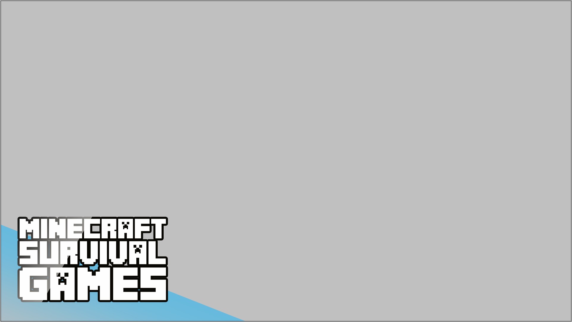 Minecraft Survival Games Thumbnail Template Download