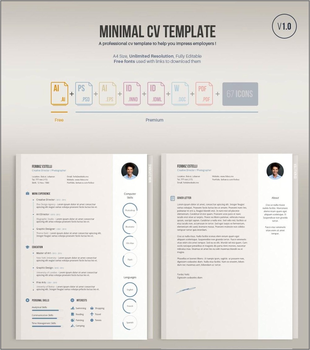 Minimalistic Resume Templates Free Download