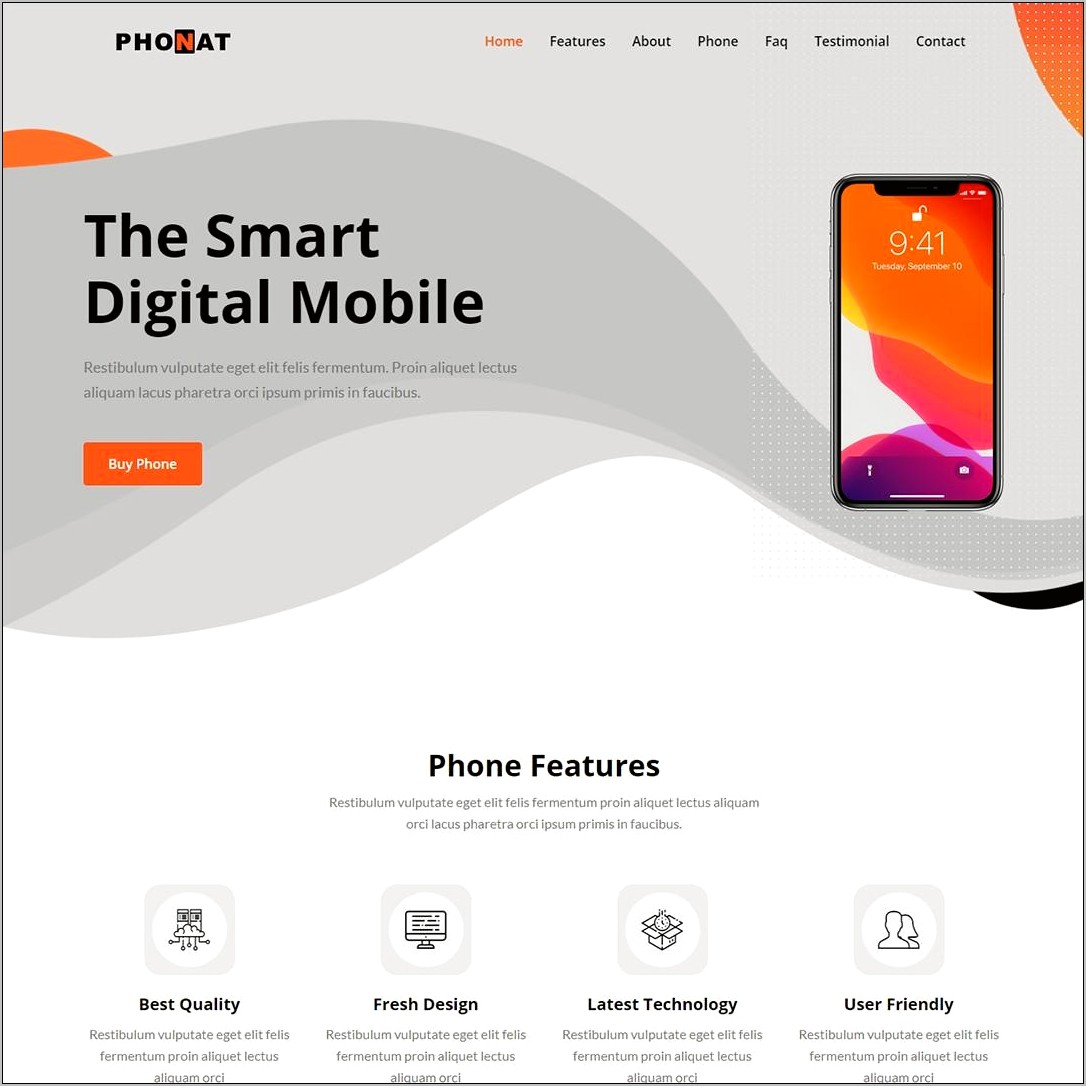 Mobile Landing Page Templates Html Download