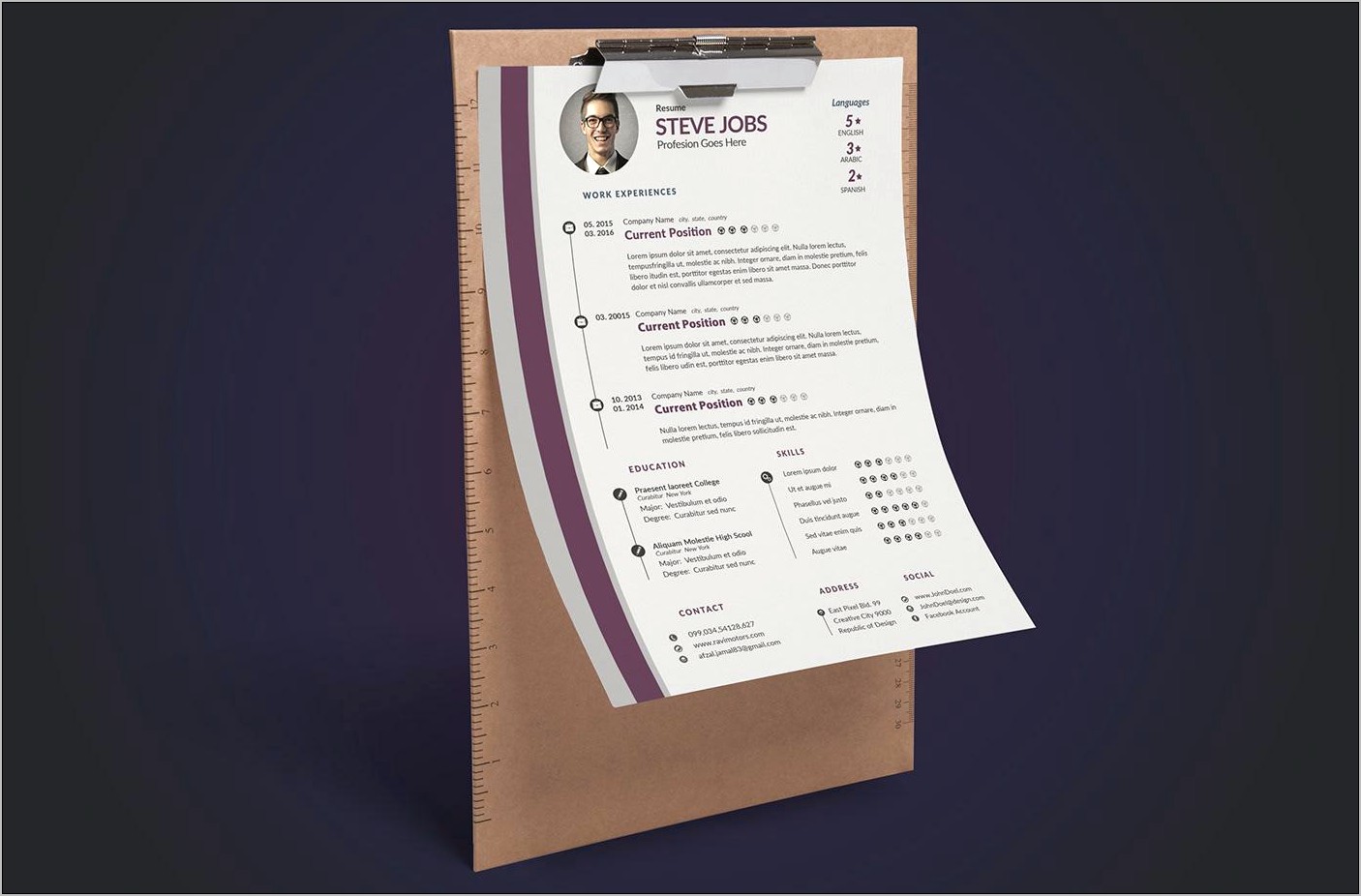 Modern Cv Template Free Download Pdf